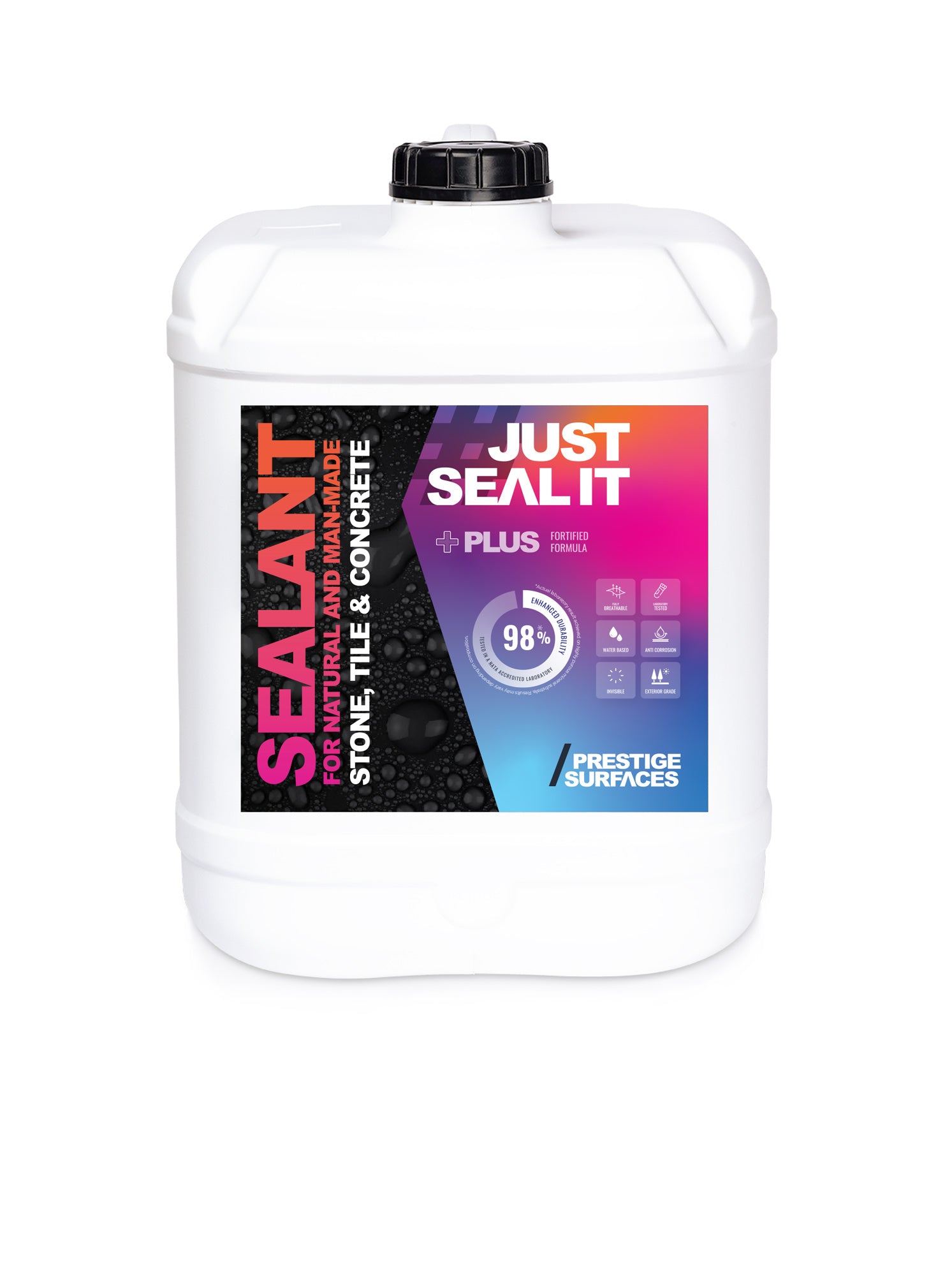 #JUSTSEALIT Plus Stone Sealer 20L for protecting stone, concrete, and paver surfaces