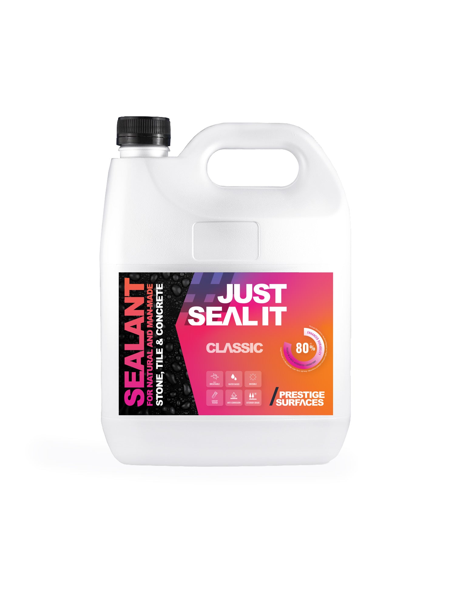 #JUSTSEALIT Classic Stone Sealer 4L for protecting stone, concrete, and paver surfaces